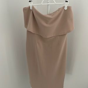 Blush Pink Strapless Dress, M